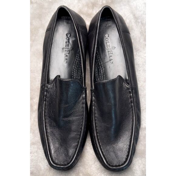 Cole Haan Black Leather Moccasin Slip On Loafers Mens Size 10 - Picture 9 of 15